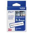 BROTHER TZe-N201 (3.5mm / 800cm) (fehér alapon / fekete)