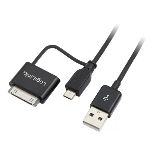 LogiLink USB > micro USB kábel + 30 tűs Apple adapter - 1m