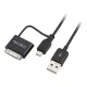 LogiLink USB > micro USB kábel + 30 tűs Apple adapter - 1m