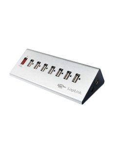 LogiLink USB 2.0 7 portos Hub + 1 gyors-töltő port