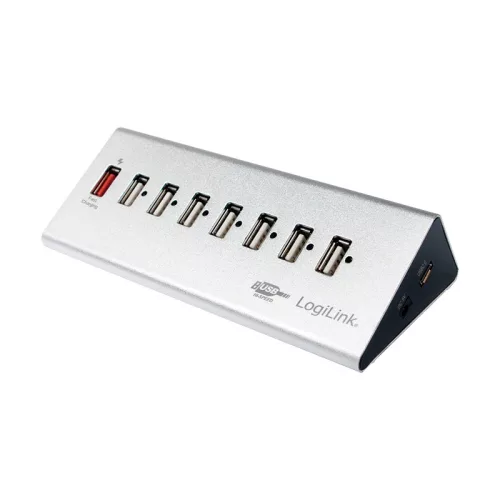 LogiLink USB 2.0 7 portos Hub + 1 gyors-töltő port