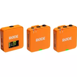   RODE Wireless GO GEN3 két csatornás vezeték nélküli mikrofon rendszer, narancssárga