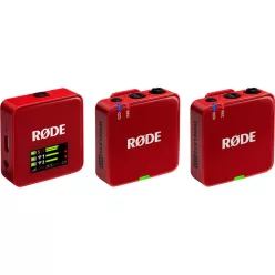   RODE Wireless GO GEN3 két csatornás vezeték nélküli mikrofon rendszer, piros