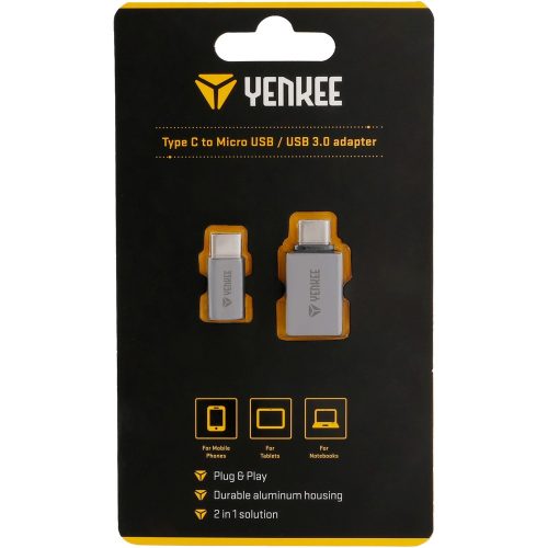 Yenkee YTC 021 USB C to micro USB + USB A adapter (45014214)