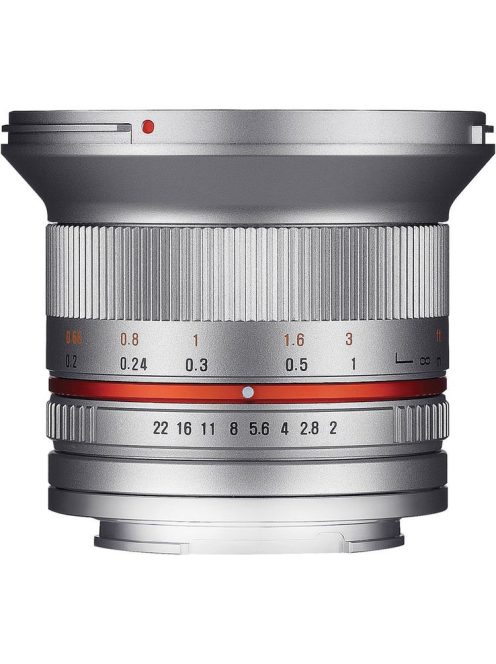 Samyang 12mm /2.0 NCS CS - Canon M bajonett, ezüst színű