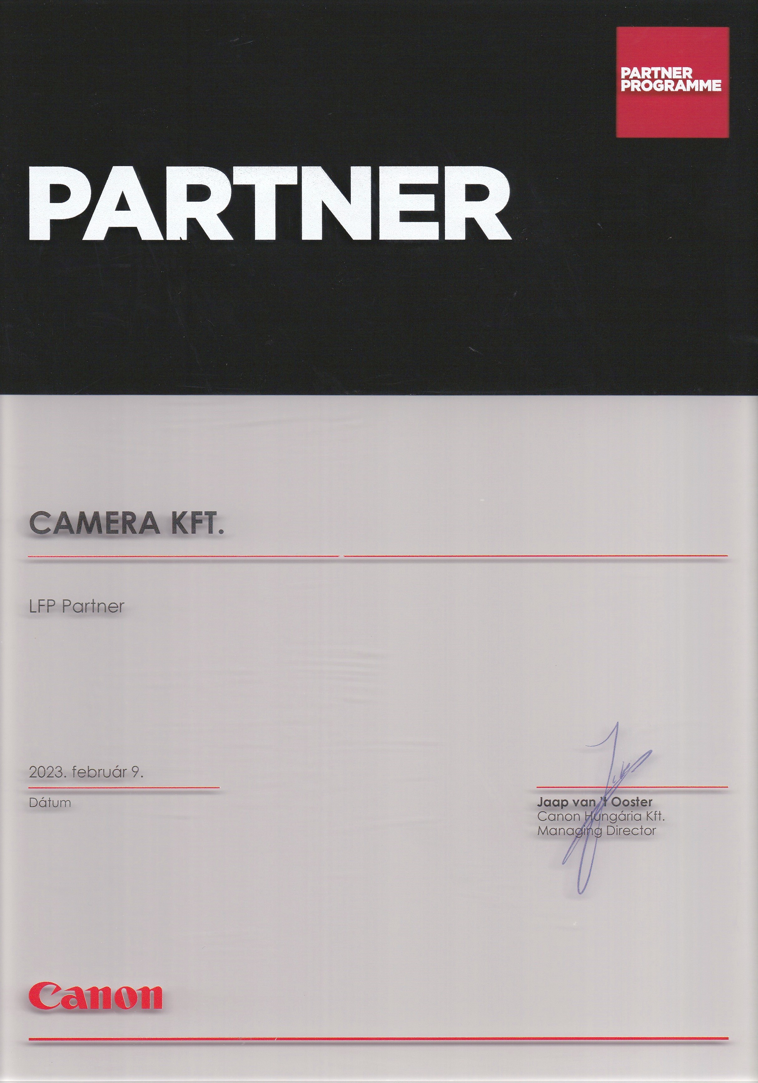 Canon LFP partner